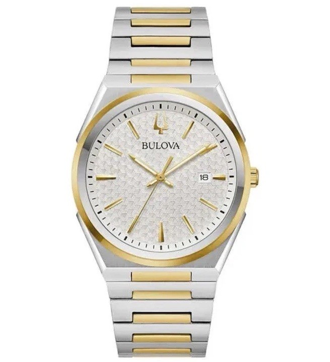 Bulova Classic Two-Tone Stainless Steel Quartz Men's Watch 98B424 NEW