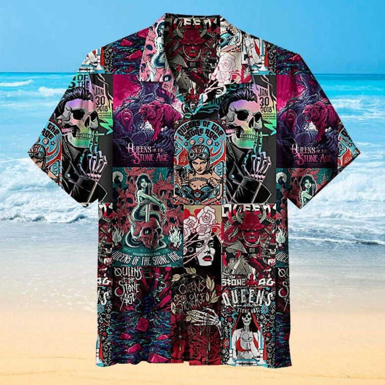 Queens Of The Stone Age Universal 3D All Print Rock Hawaiian Shirt
