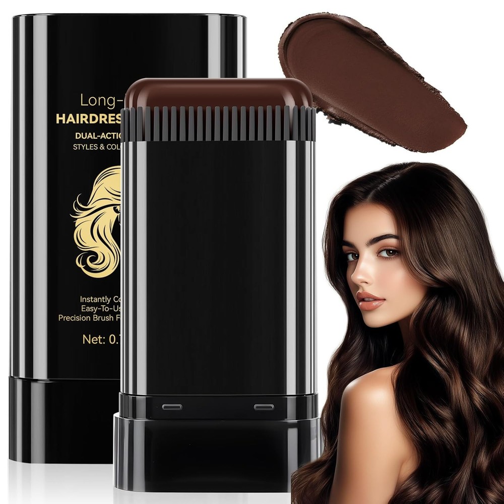 2 Pcs Safe and Convenient Comb Hair Dye, Waterproof Dark Brown