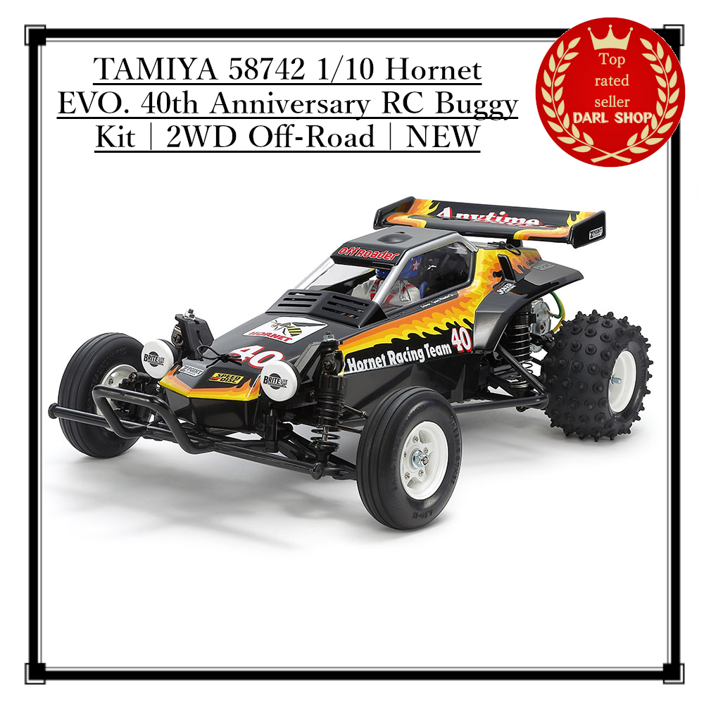 TAMIYA 1/10 Hornet EVO 40th Anniversary 2WD Off-Road RC Buggy Kit 58742
