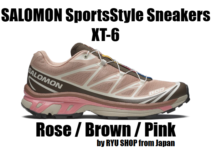 SALOMON SportsStyle Sneakers XT-6 L47737300 Mahogany Rose / Earth Brown / Pink