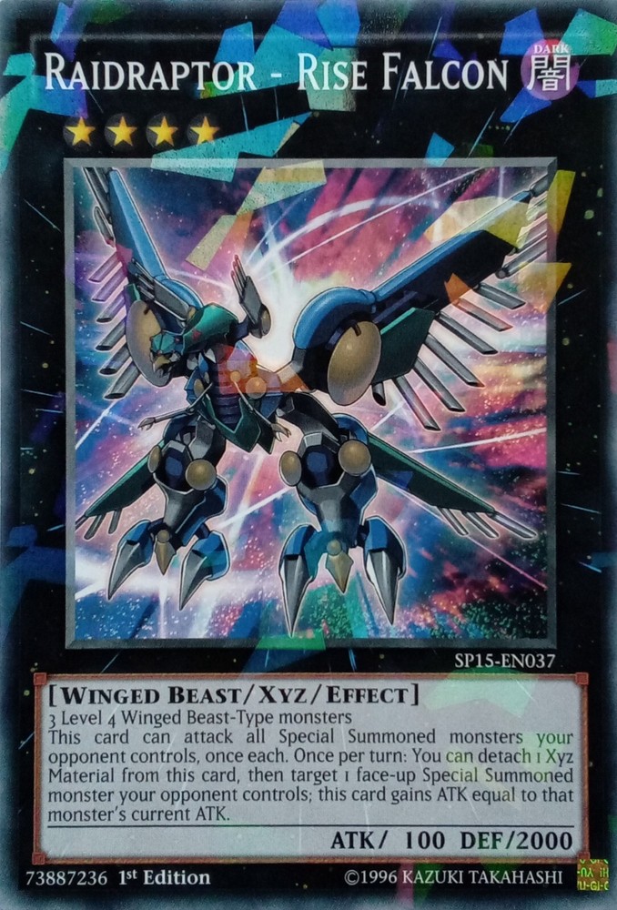 SP15-EN037 RAIDRAPTOR - RISE FALCON SHATTERFOIL RARE 1ST EDITION YuGiOh CARD