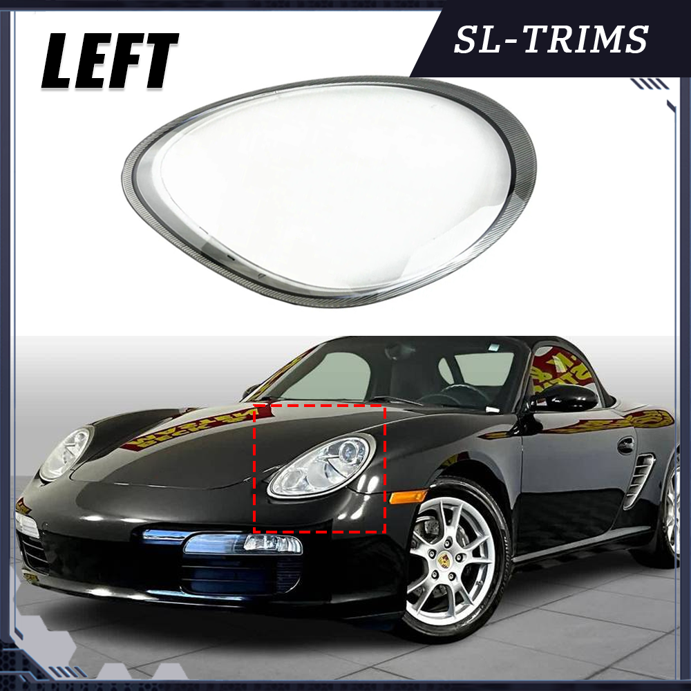 Left Headlight Lens Housing Shell Cover For Porsche Boxster Cayman 987 2005-2008