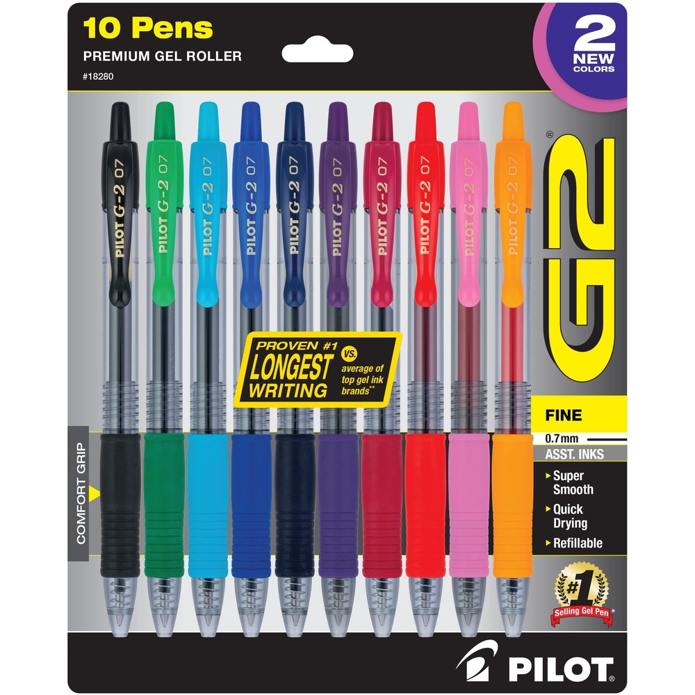 PILOT G2 Limited Edition Harmony Ink Collection Retractable Gel Pens, 0.7mm F...