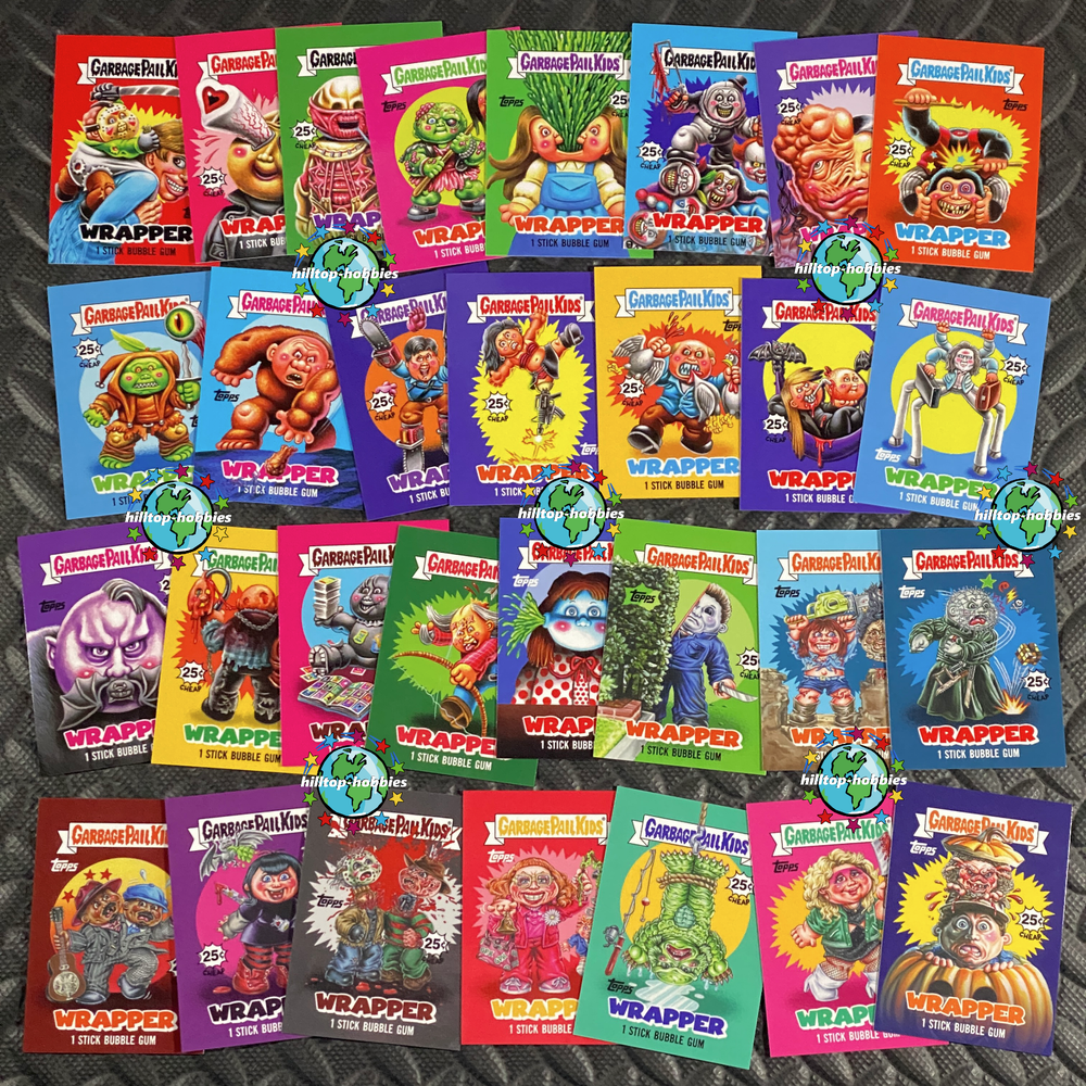 2025 GARBAGE PAIL KIDS OH THE HORROR-IBLE WAVE 1-6 COMPLETE 30x WRAPPER CARD SET
