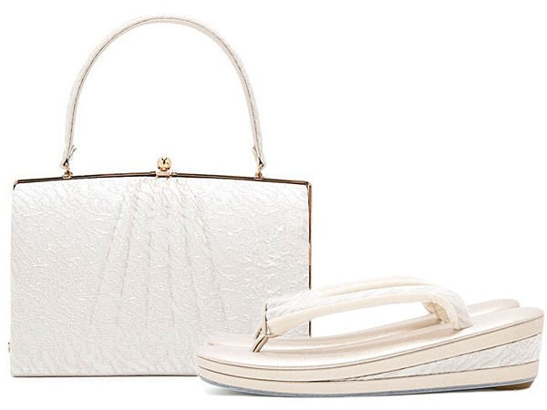 Zori Bag Set Robe Decollete E Silver L Size Yume Clothes Made in Japan Luxury