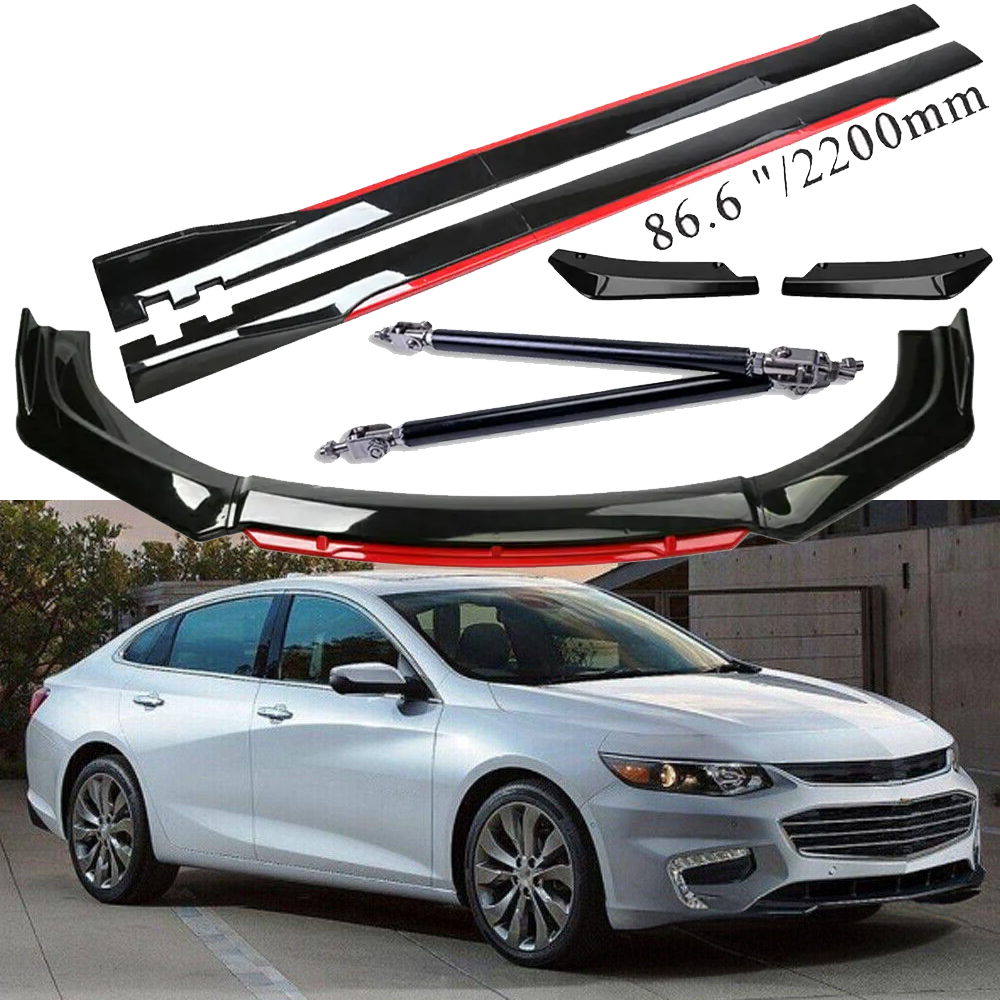 For Chevrolet Malibu Front Bumper Lip Spoiler Splitter /Side /Skirt Body