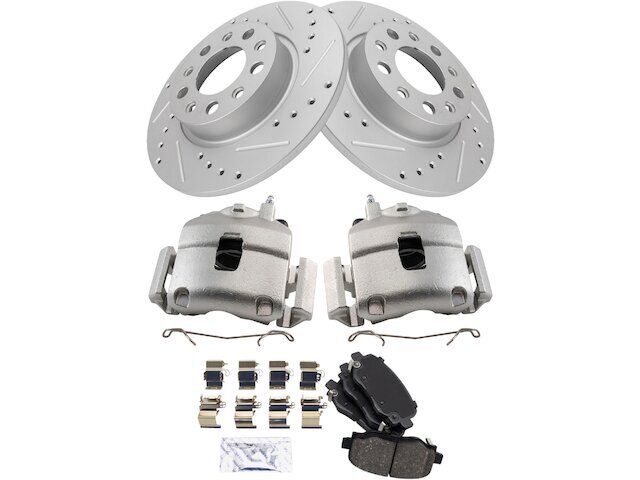 Rear TRQ Brake Pad Rotor and Caliper Set fits Jeep Renegade 2018 26WDKF