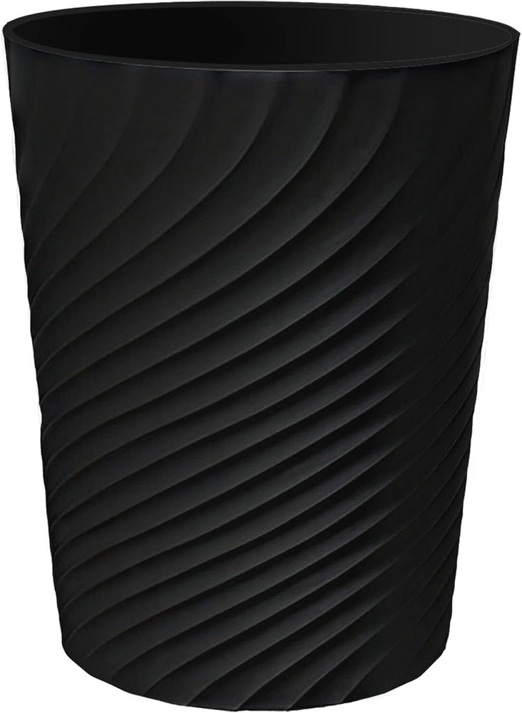 DAJITRE 1.8 Gallon Small Trash Can Wastebasket Recycling Bin 1 Pack, Black