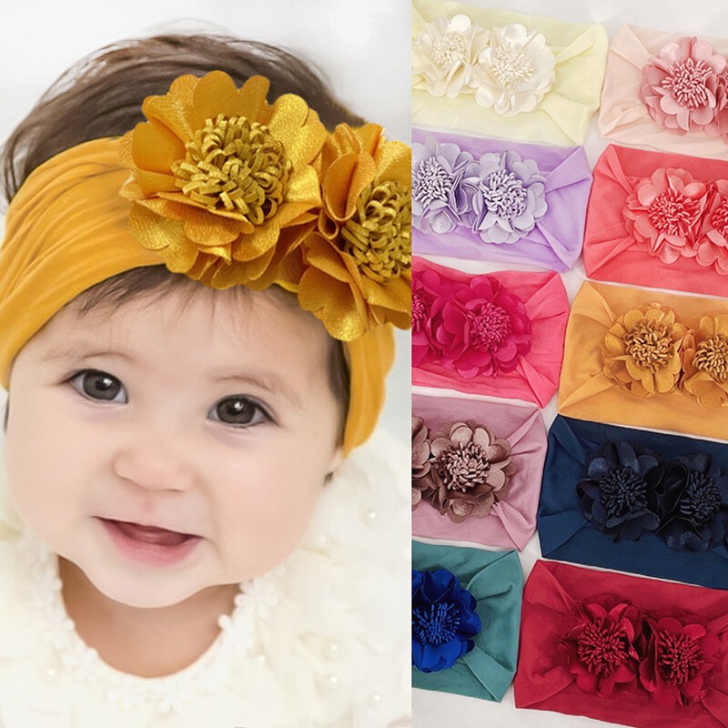 Floral Baby Headband for Girls - Cute Infant Hair Accessory