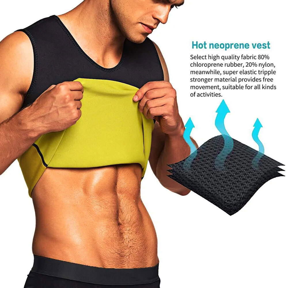 Men HOT Slimming Vest for Man Boobs Weight Loss Trimmer Sauna Belt Shaper Shirt