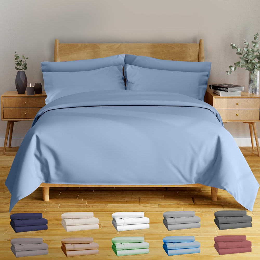 Luxury 6-Piece King Sheet Set - 100% Bamboo Viscose Bedding
