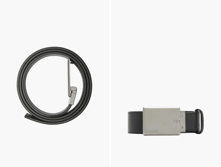 Burberry Check & Leather Reversible B Cut Belt