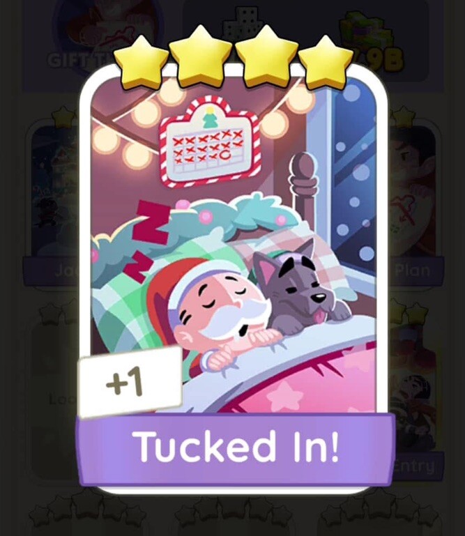 Tucked In! - Monopoly Go - Sticker - 4Star⭐️
