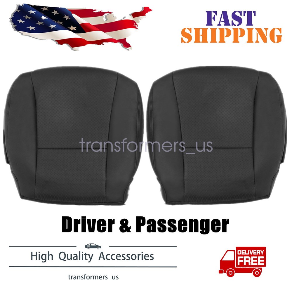 Black Perforated Leather Bottom Seat Cover for 07-12 Lexus LS460 & LS600h