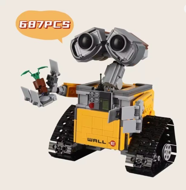 Wall-E Robot MOC Building Block Set 687pcs with Instructions New Polybagged