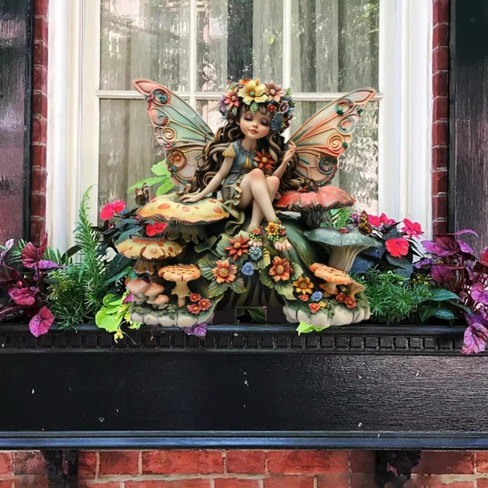 Acrylic Fairy Statue Stake for Garden Decor and Ornament