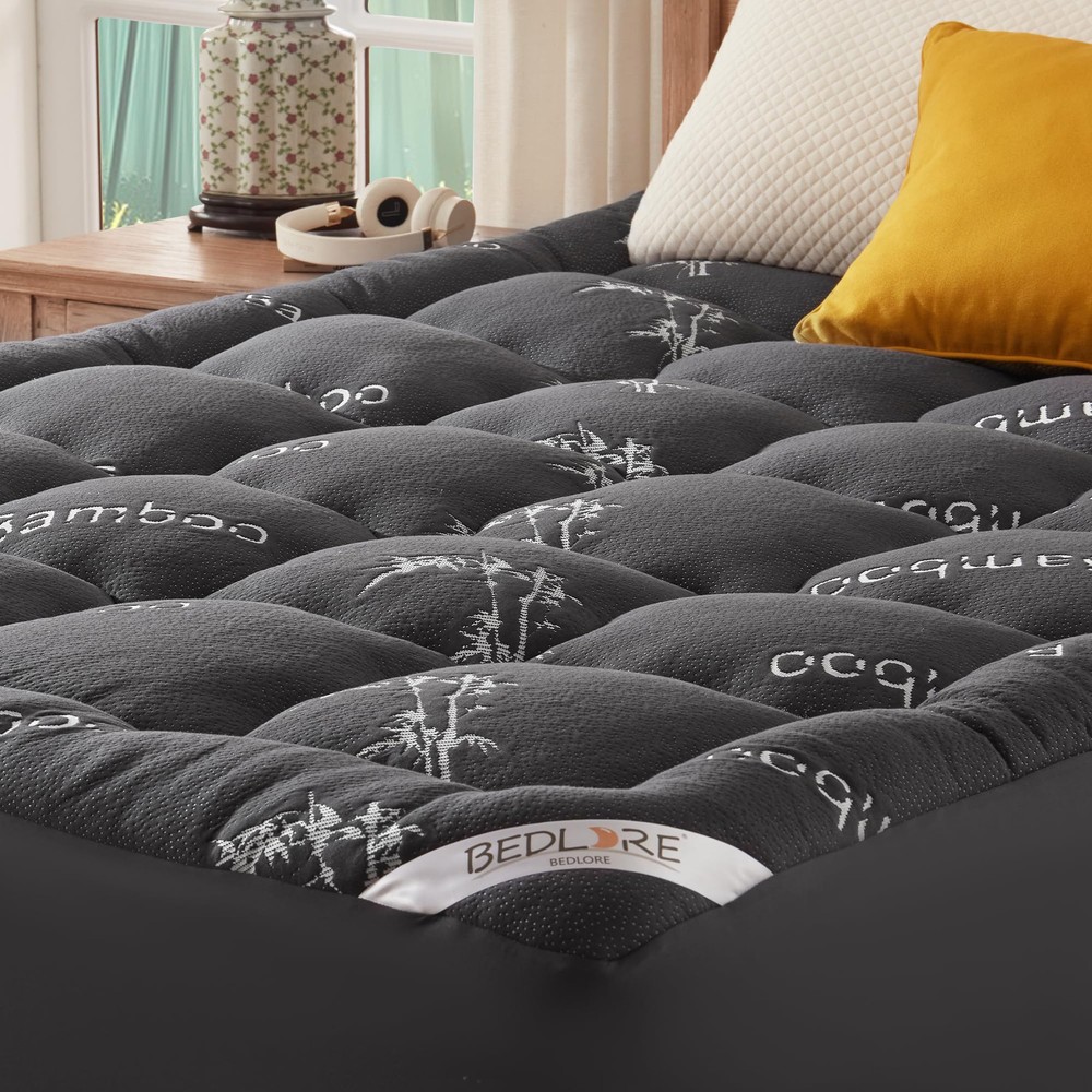Bamboo Viscose Full Mattress Topper with Plush Pillow Top