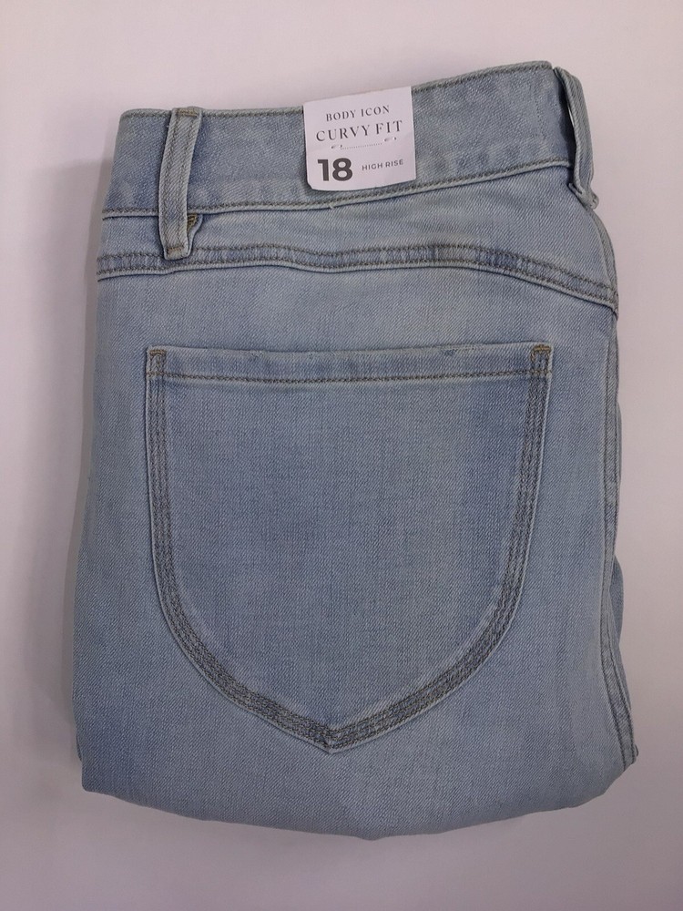 Lane Bryant Body Icon Curvy Fit High Rise Flare Jeans Women’s Size 18 NEW