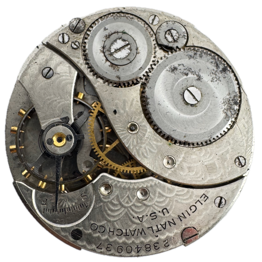 1921 Elgin 7 Jewel Antique Mechanical Pocket Watch Movement 12s 303 USA