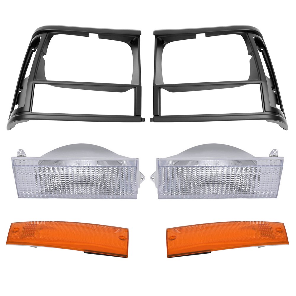 For Jeep Cherokee Base Sport 91-96 Headlight Bezel Turn Signal Marker Light Lamp