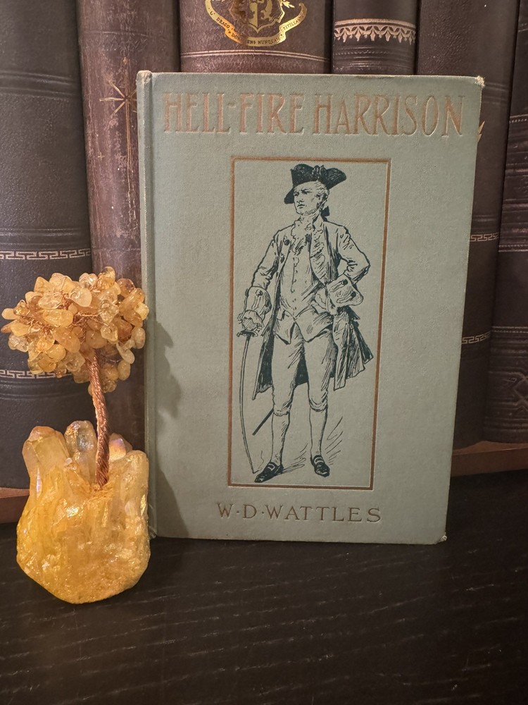 Hell-Fire Harrison 1910 1st Ed W.D. Wattles Illustrated Super Rare Antique Book