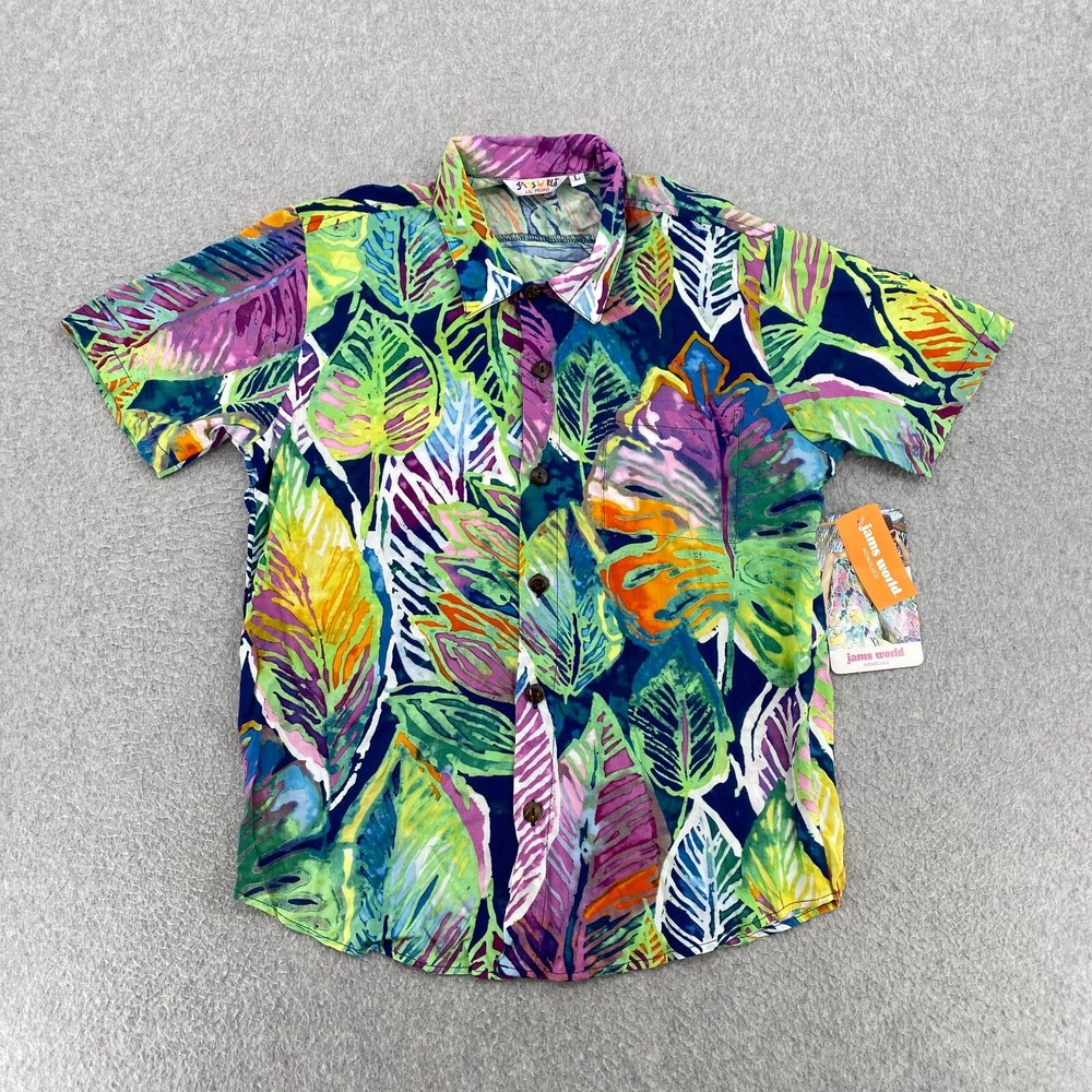 Jams World Lil' People Boy's Large Multicolor Floral Akala Pink Collection NWT