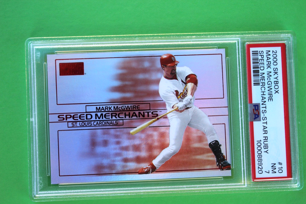 2000 Skybox Speed Merchants Star Rubies #10 Mark McGwire /100 PSA 7