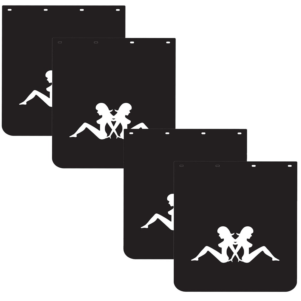 Heavy-Duty 24x24 Mud Flaps for Semi Trucks & Trailers Set of 4 3/16 Thick