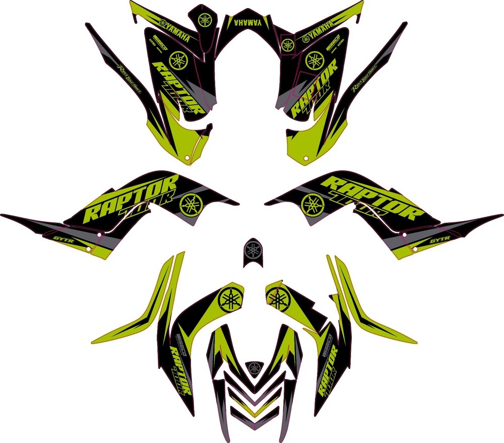 Fits Yamaha Raptor 700R Graphics Kit 2006 2007 2008 2009 2010 2011 2012 decals