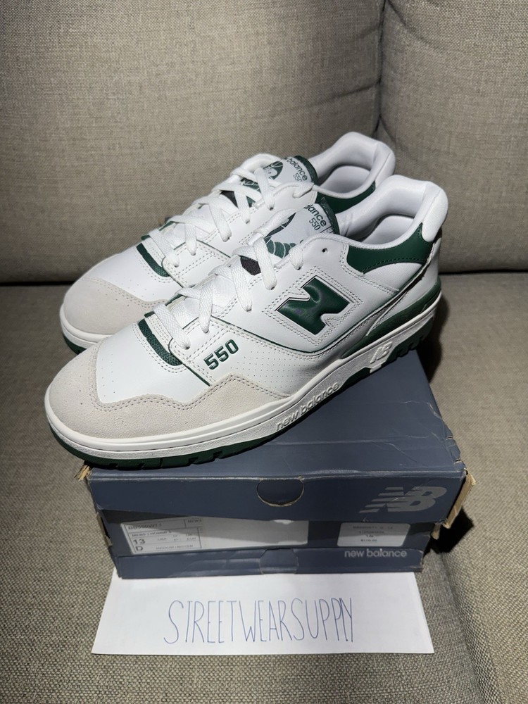 Men's New Balance 550 White Sneakers in Size 13 - BB550WT1
