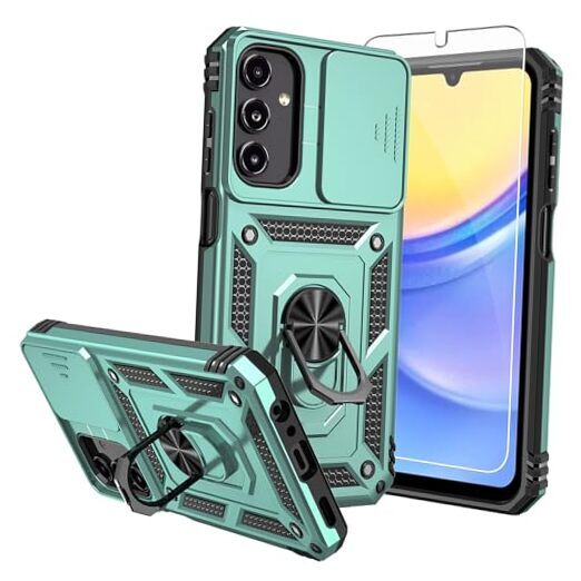 for Galaxy A15 5G Phone Case,Samsung A15 5G Case,with Screen Protectors Green