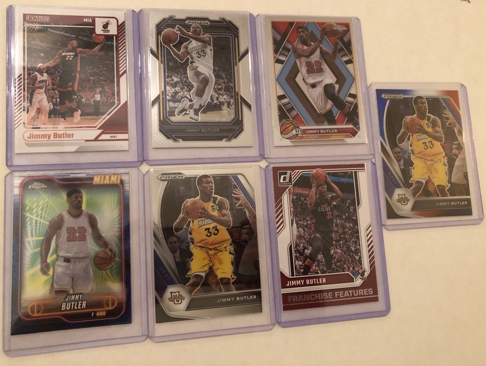 Lot of 7 Jimmy Butler Basketball NBA Cards Miami Heat Marquette
