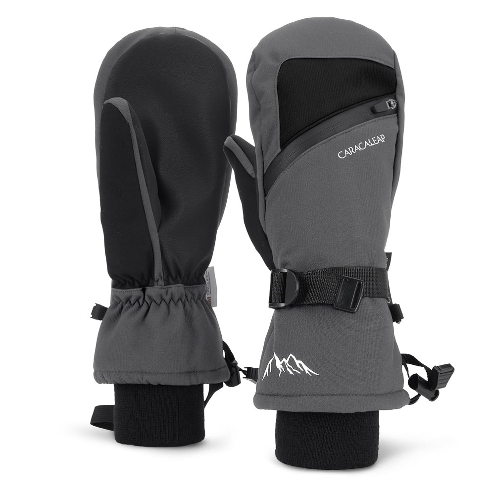 Winter Ski Mittens for Men & Women - Warm Snowboard Gloves Cold Weather Protection