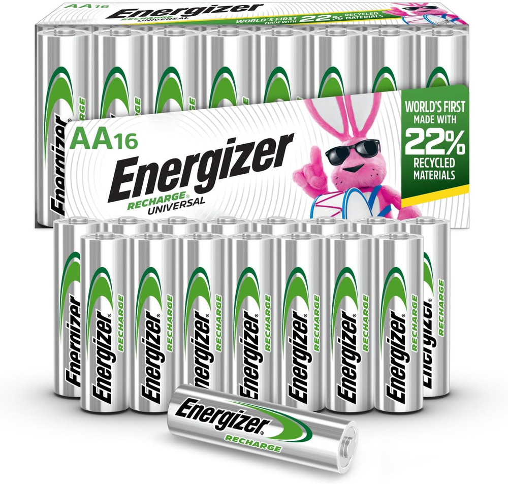Rechargeable AA Batteries, Recharge Universal Double a Battery Pre-Charged, 16 C
