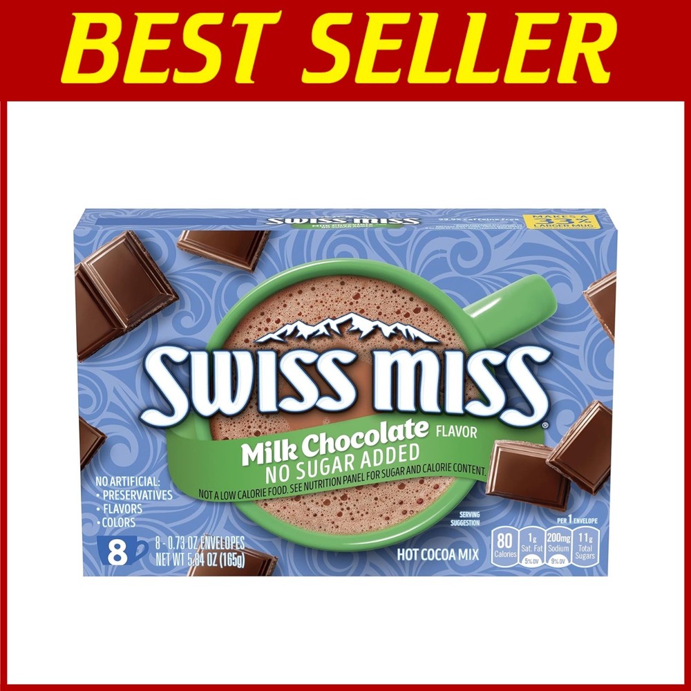 8-Count Milk Chocolate Flavor Hot Cocoa Mix, 12 Boxes