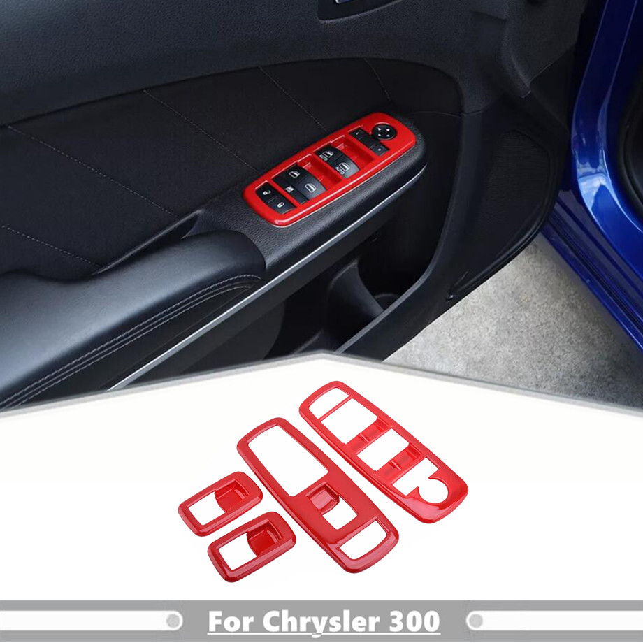 2011-2023 Chrysler 300/Charger ABS Red Window Switch Panel Cover Trim