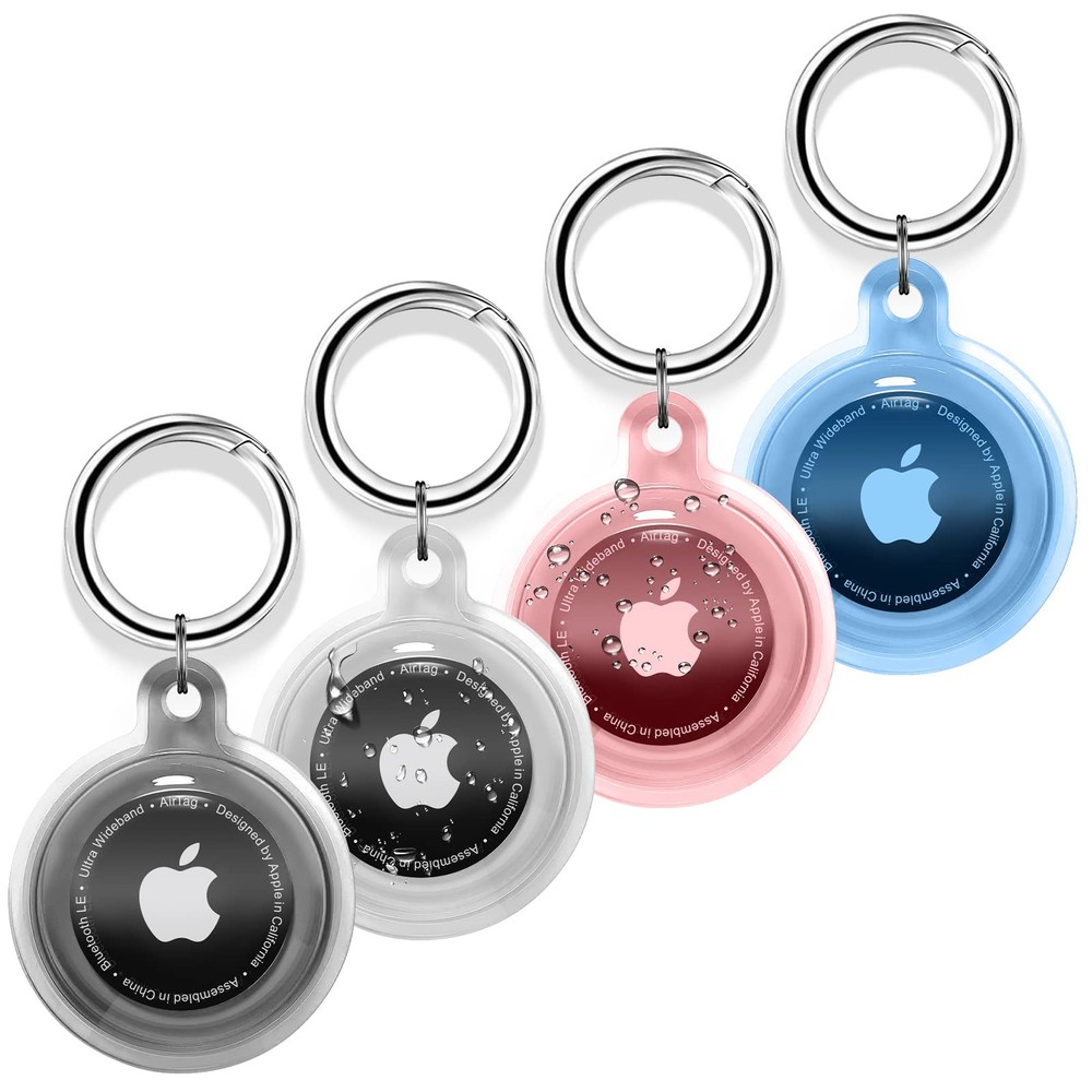 4 Pack Waterproof Airtag Case with Keychain for Apple Air Tag Protection