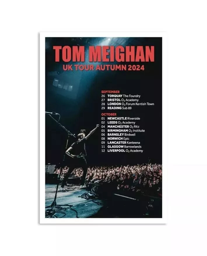 Tom Meighan  Tour Autumn 2024 2025 Concert Poster