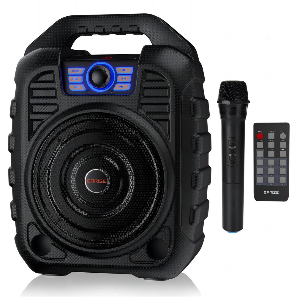 EARISE T26 Portable Bluetooth PA Speaker System with Wireless Microphone, 12W...