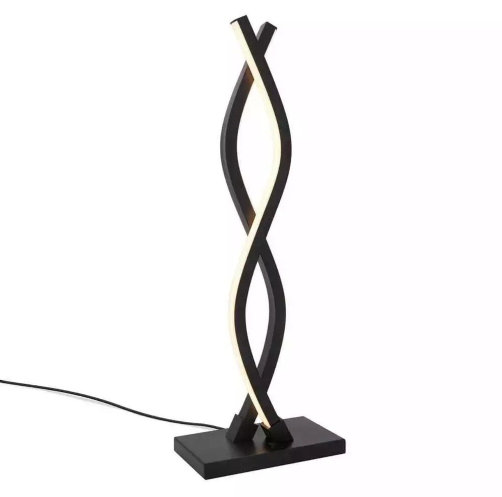 Artika Wave 18-inch Black Modern Dimmable Integrated LED Living Room Table Lamp