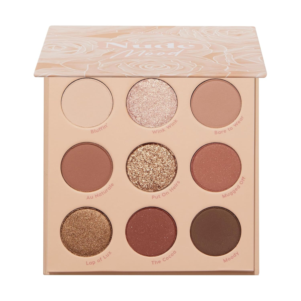 Nude Mood Eyeshadow Palette - Brown & Copper Palette with Metallic and Matte Fin