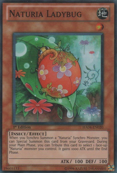 Naturia Ladybug - HA04-EN020 - Super Rare - Unlimited Edition - Moderately Playe
