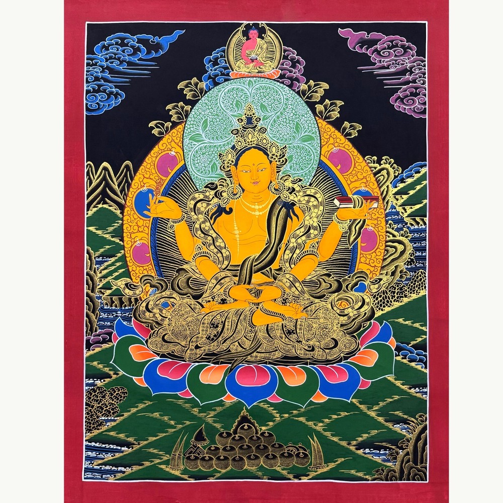 Genuine Hand Painted Prajnaparamita Thangka Painting
