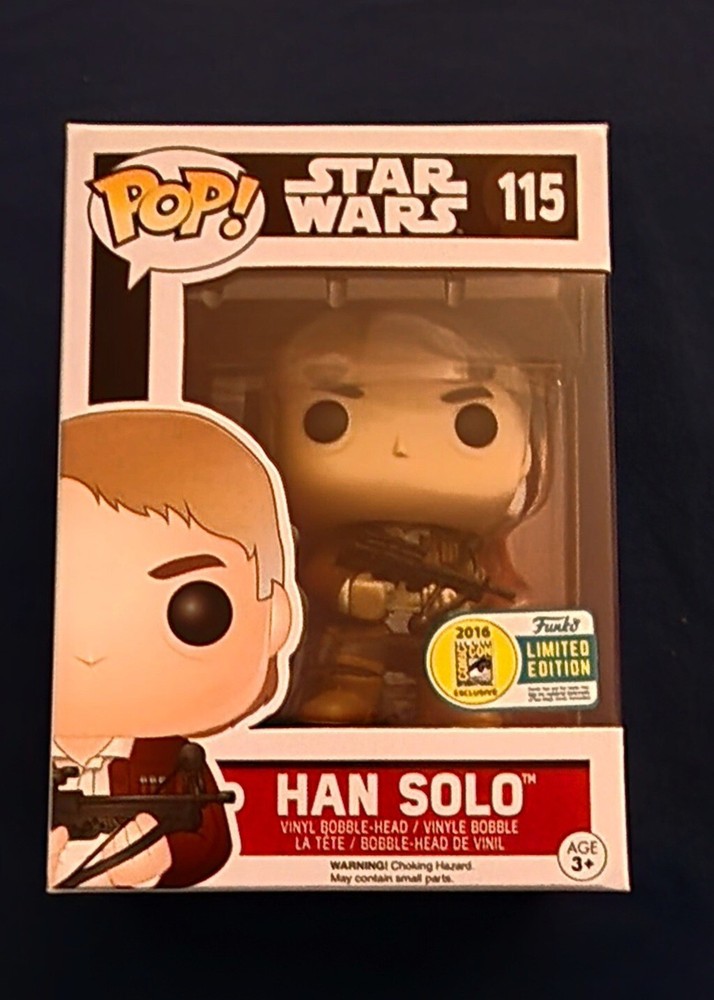 Funko Pop! Vinyl Star Wars Han Solo #115 (SDCC exclusive) Bobblehead Figure NIB