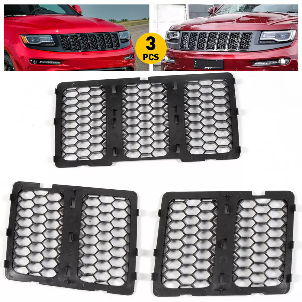 For 2014-2016 Jeep Grand Cherokee Front Grille Inserts Mesh Grill Honeycomb