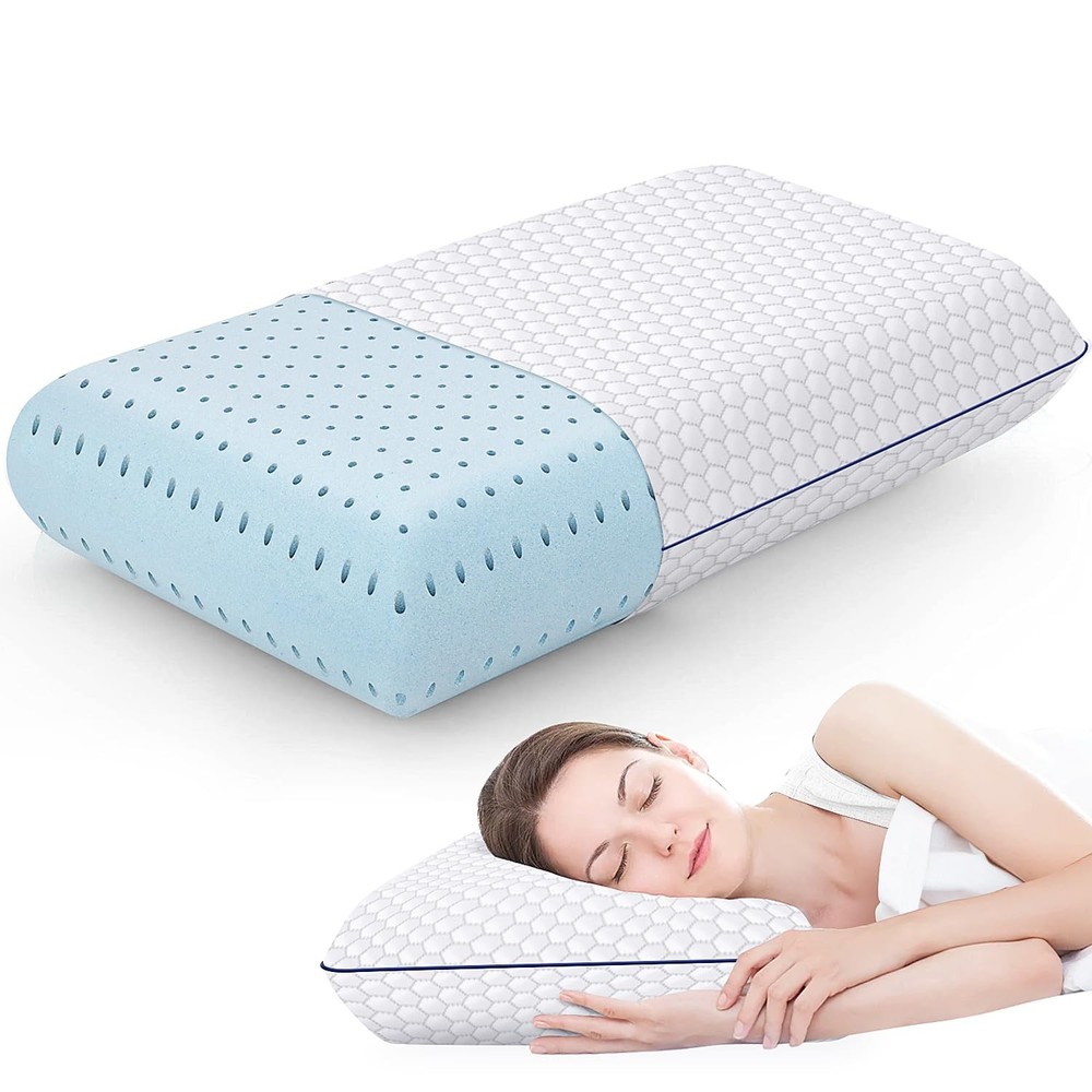 Memory Foam Pillows for Side, Back and Stomach Sleepers, Bed Pillow with Wash...