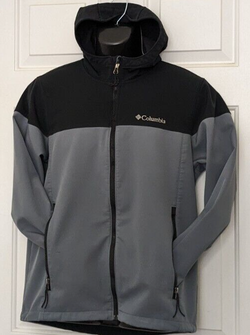 Columbia Men's Ascender Softshell Jacket Size Small Gray Black