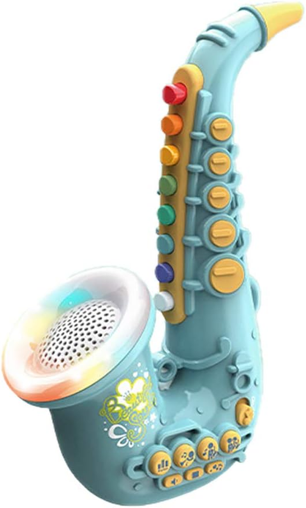 Kids Saxophone Toy with Light Sound Multifunctional Early Educational Music Instrument