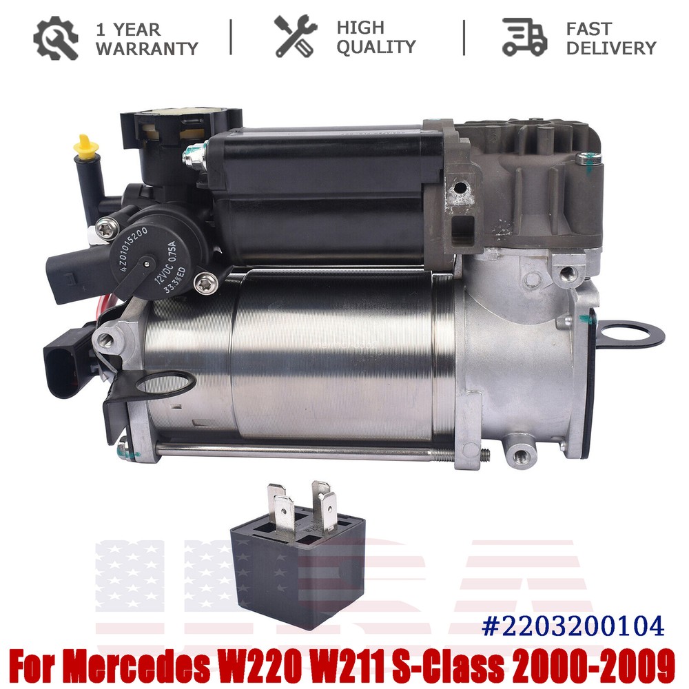 For Mercedes W220 W211 S-Class New Air Suspension Compressor Pump 2203200104